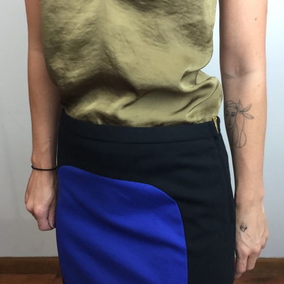 Vivienne Tam Blue Black Mod Print Mini Retro Skirt - Picture 8 of 8